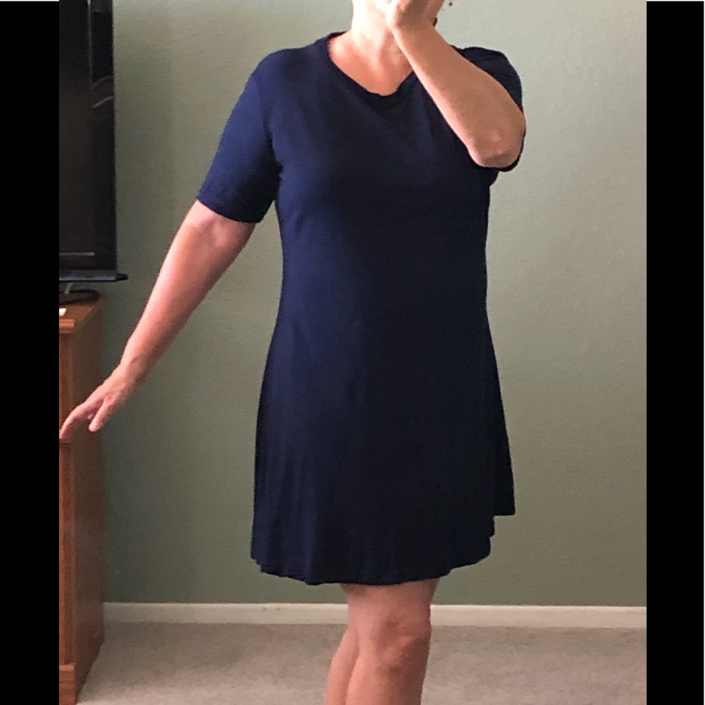 Navy blue T-shirt dress